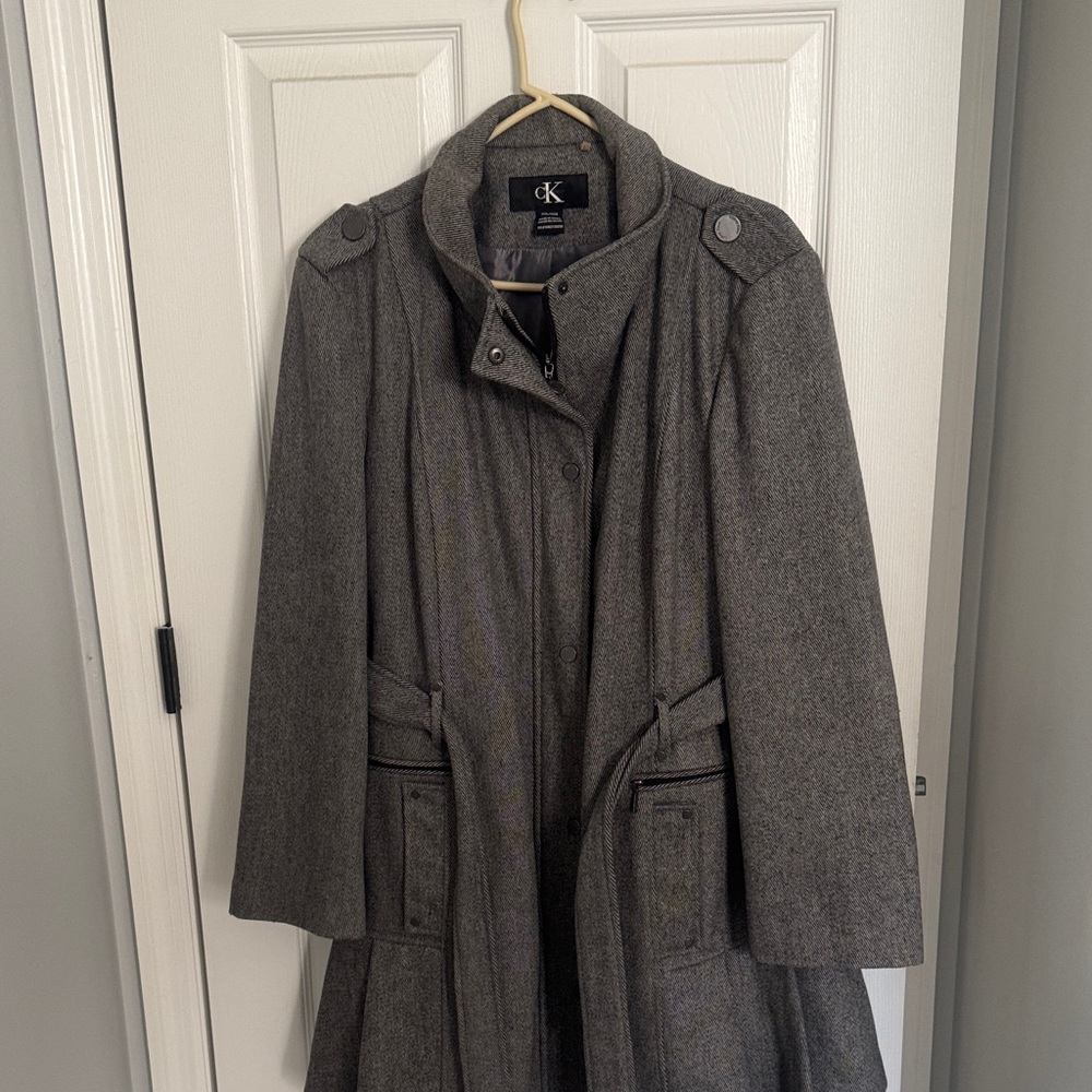 Calvin Klein Women's Charcoal Trench Coat